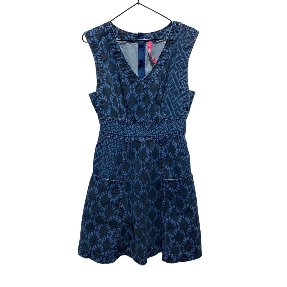 Anthropologie Plenty by Tracy Reese Blue Denis Dress Sz 4 Boho Preppy